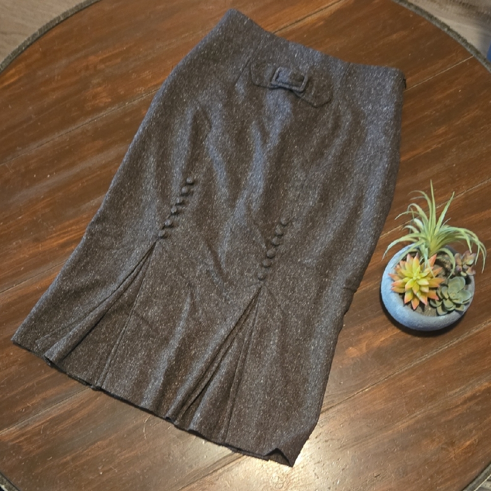 Louis Verdad Brown Tweed Women's Skirt #500